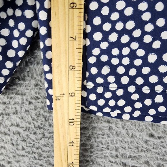 Spanx Shorts Womens 1X Navy Blue Polka Dot Pull On High Rise - Picture 7 of 10